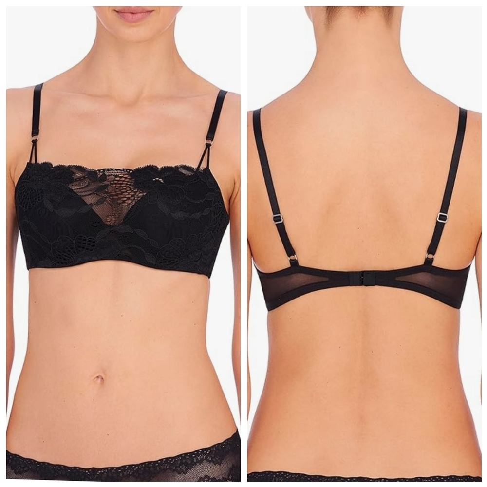 Natori Black Lace Bandeau Bra